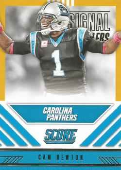 2016 Score - Signal Callers Gold #4 Cam Newton Front