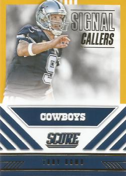 2016 Score - Signal Callers Gold #6 Tony Romo Front