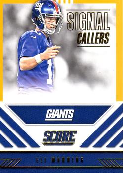 2016 Score - Signal Callers Gold #17 Eli Manning Front
