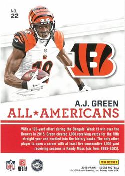 2016 Score - All-Americans Red #22 A.J. Green Back