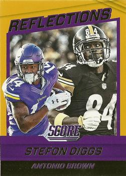 2016 Score - Reflections Gold #19 Antonio Brown / Stefon Diggs Front
