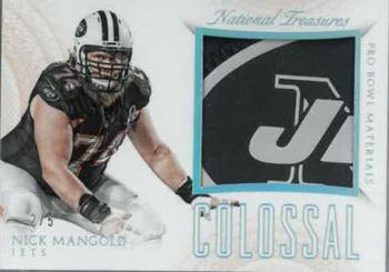 2015 Panini National Treasures - Colossal Pro Bowl Materials Team Logo Patches #CPB-NM Nick Mangold Front