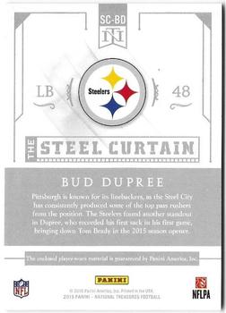 2015 Panini National Treasures - Steel Curtain Memorabilia #SC-BD Bud Dupree Back