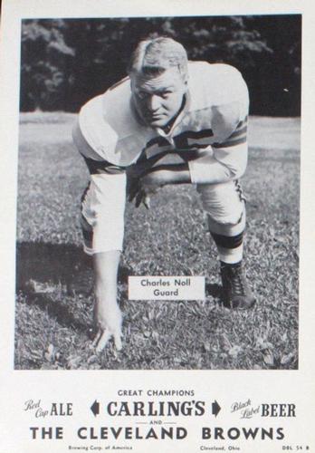 1954 Carling Black Label Beer Cleveland Browns Picture Pack #NNO Charles Noll Front
