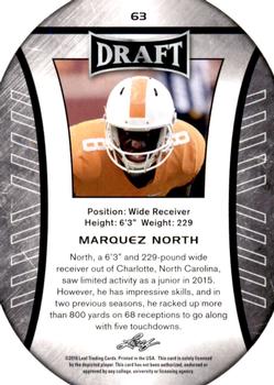2016 Leaf Draft #63 Marquez North Back