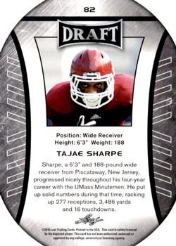 2016 Leaf Draft - Gold #82 Tajae Sharpe Back