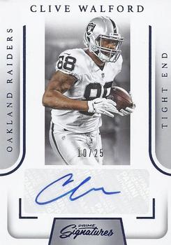 2016 Panini Prime Signatures - Prime Signatures Red #PS-CW Clive Walford Front