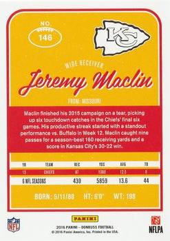 2016 Donruss #146 Jeremy Maclin Back