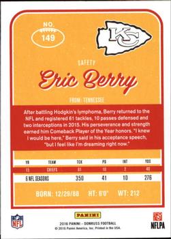 2016 Donruss #149 Eric Berry Back