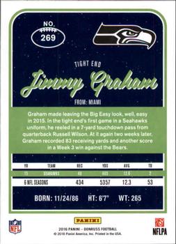 2016 Donruss #269 Jimmy Graham Back