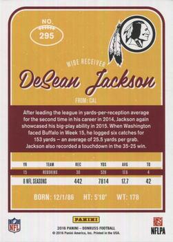 2016 Donruss #295 DeSean Jackson Back