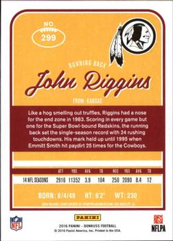 2016 Donruss #299 John Riggins Back