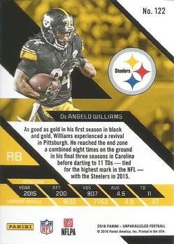 2016 Panini Unparalleled #122 DeAngelo Williams Back