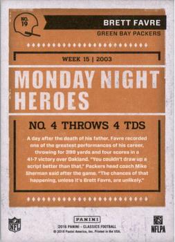 2016 Panini Classics - Monday Night Heroes Bronze #19 Brett Favre Back