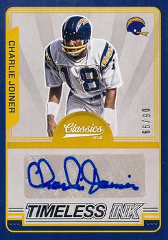 2016 Panini Classics - Timeless Ink #TI-CJ Charlie Joiner Front