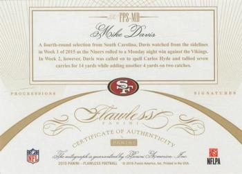 2015 Panini Flawless - Flawless Progressions Signatures #FPS-MD Mike Davis Back