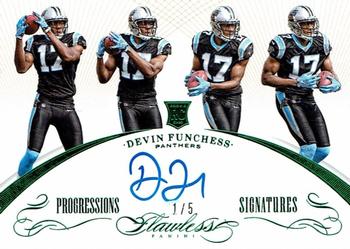 2015 Panini Flawless - Flawless Progressions Signatures Emerald #FPS-DF Devin Funchess Front