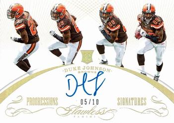 2015 Panini Flawless - Flawless Progressions Signatures Gold #FPS-DU Duke Johnson Front