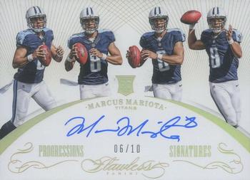 2015 Panini Flawless - Flawless Progressions Signatures Gold #FPS-MM Marcus Mariota Front