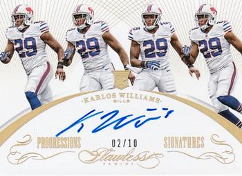 2015 Panini Flawless - Flawless Progressions Signatures Gold #FPS-KR Karlos Williams Front