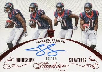 2015 Panini Flawless - Flawless Progressions Signatures Ruby #FPS-JS Jaelen Strong Front