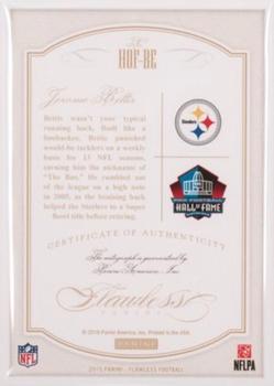 2015 Panini Flawless - Hall of Fame Autographs Blue #HOF-BE Jerome Bettis Back