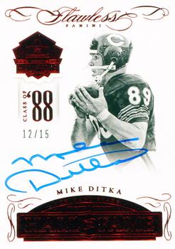 2015 Panini Flawless - Hall of Fame Autographs Ruby #HOF-MD Mike Ditka Front