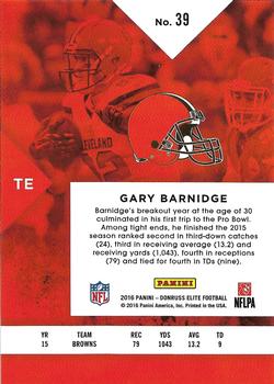 2016 Donruss Elite - Teal #39 Gary Barnidge Back