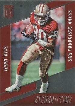2016 Donruss Elite - Etched in Time Red #ET-JR Jerry Rice Front