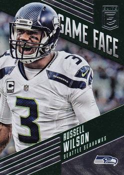 2016 Donruss Elite - Game Face Green #GF-RW Russell Wilson Front
