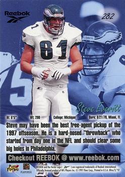 1997 Ultra - Reebok Silver #282 Steve Everitt Back