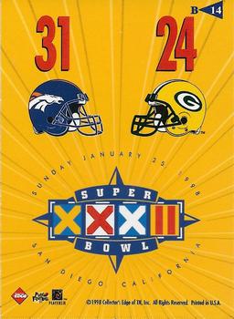 1998 Collector's Edge Super Bowl XXXII - Denver Broncos B Prefix Silver #B14 Terrell Davis Back
