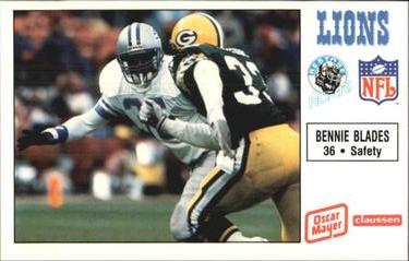1989 Detroit Lions Police #6 Bennie Blades Front