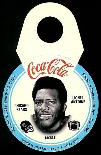 1976 Coca-Cola Chicago Bears Discs #1 Lionel Antoine Front