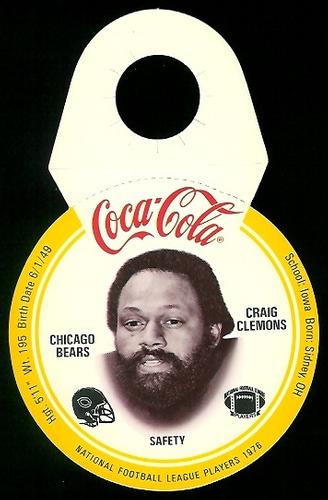 1976 Coca-Cola Chicago Bears Discs #6b Craig Clemons Front