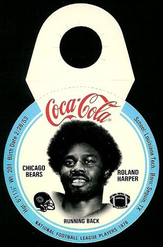 1976 Coca-Cola Chicago Bears Discs #8 Roland Harper Front