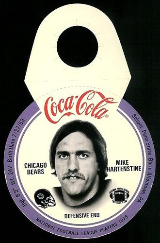 1976 Coca-Cola Chicago Bears Discs #9 Mike Hartenstine Front