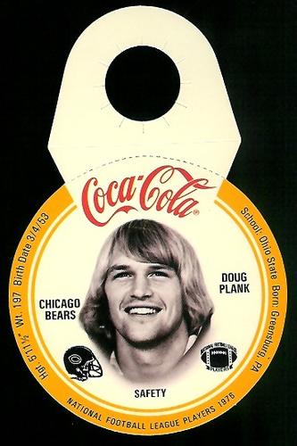 1976 Coca-Cola Chicago Bears Discs #16b Doug Plank Front