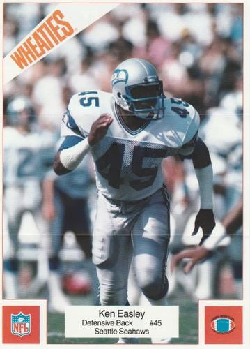 1987 Wheaties Mini Posters #18 Kenny Easley Front
