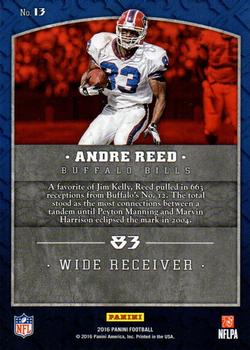2016 Panini - Legends of the Shield #13 Andre Reed Back
