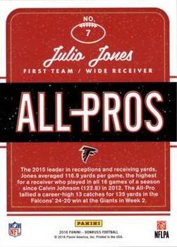 2016 Donruss - All-Pros Holo #7 Julio Jones Back