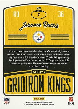 2016 Donruss - All-Time Gridiron Kings #7 Jerome Bettis Back