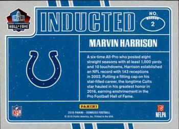 2016 Donruss - Inducted Class of 2016 #2 Marvin Harrison Back