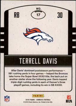 2016 Donruss - Legends of the Fall #17 Terrell Davis Back