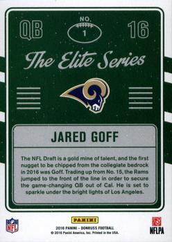 2016 Donruss - The Elite Series Rookies #1 Jared Goff Back