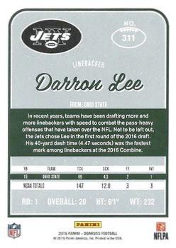 2016 Donruss - Press Proofs Blue #311 Darron Lee Back