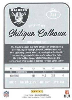 2016 Donruss - Press Proofs Blue #341 Shilique Calhoun Back