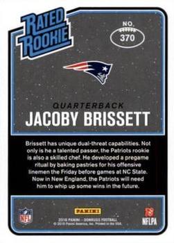 2016 Donruss - Press Proofs Blue #370 Jacoby Brissett Back