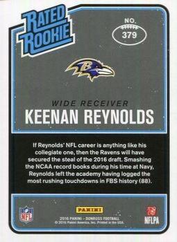 2016 Donruss - Press Proofs Blue #379 Keenan Reynolds Back