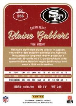 2016 Donruss - Press Proofs Green #256 Blaine Gabbert Back